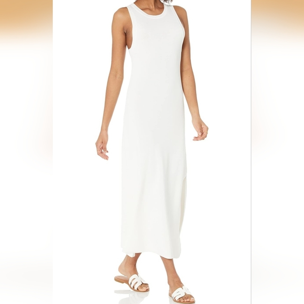 The Drop Gabriela High Neck Cut-in A-line Side-Slit Maxi Sweater Dress Size XL - Picture 3 of 13